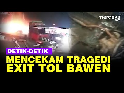 Suasana Mencekam, Detik Detik Tragedi Kecelakaan Truk di Exit Tol Bawen Semarang