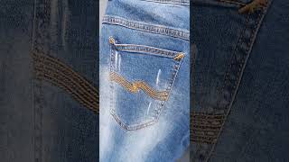 Celana panjang jeans ndl78 blue washed ripped import full tag stretch