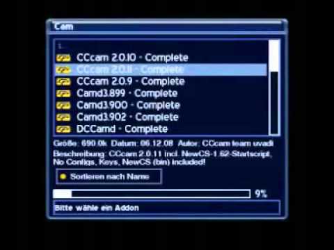 CCCam Setup on Dreambox Blue Panel - YouTube