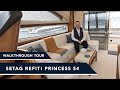 Setag yachts boat refit princess 54 complete transformation  superyacht tour walkthrough interior