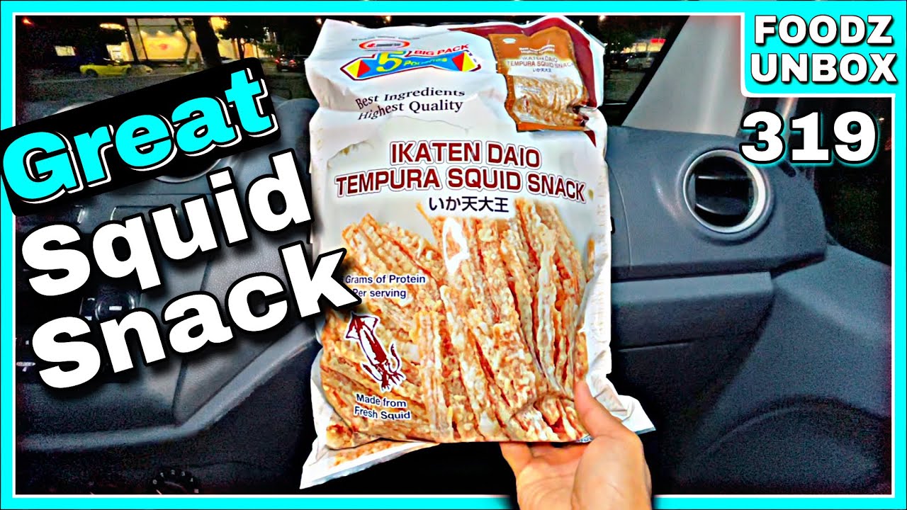 Maruesu Ikaten Daio Tempura Squid Snack Foodz Unbox 319 YouTube