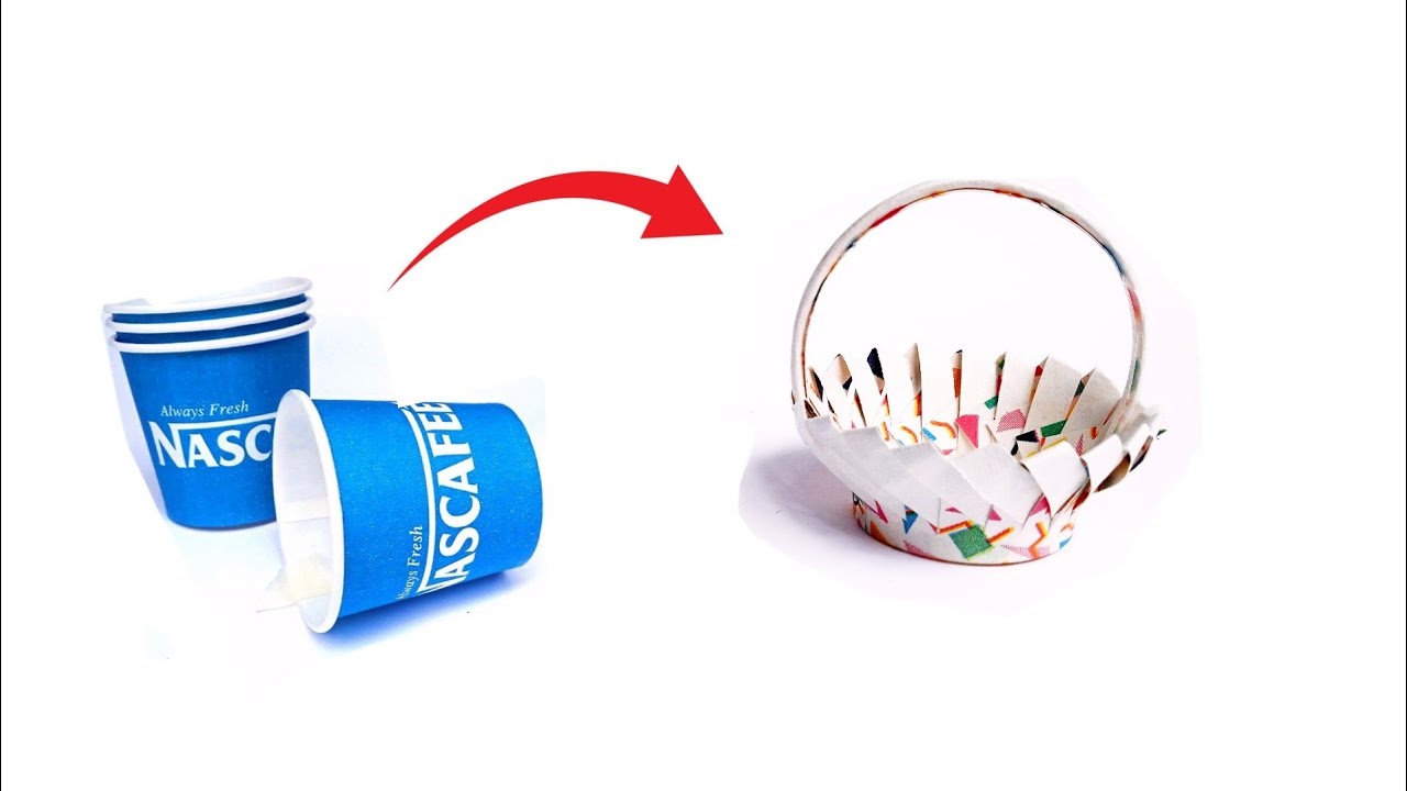 Paper Cup Basket | Paper Cup Craft | Paper Cup craft ideas | DIY Paper ...