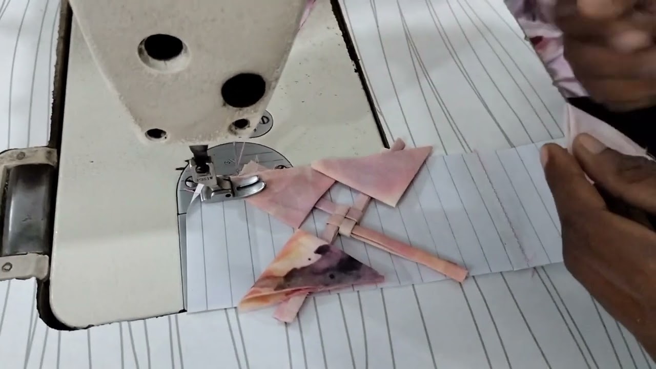 how to make latest design by using triangle and knots#sleeves and daman design#sanookbysumera