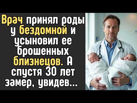 ВРАЧ принял роды у БЕЗДОМНОЙ и усыновил ее брошенных БЛИЗНЕЦОВ. Он вырастил их как родных, а через…