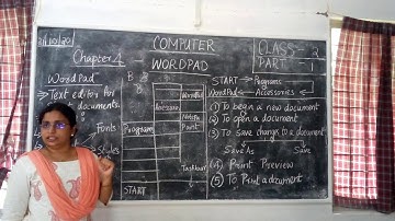 Computer Class 2   WordPad   Part 1