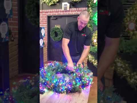how-to-install-cluster-lights-on-a-wreath!-super-easy!!