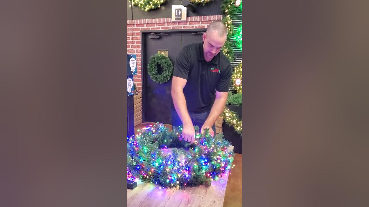 How to Install Cluster Lights on a Wreath! Super Easy!! YouTube