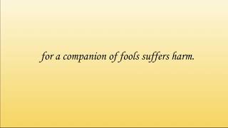 Scripture To Song: Walk With The Wise - Proverbs 13:20