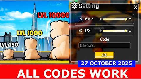 *ALLE CODES* Punch Wall [NEW WORLD - DUBAI] ROBLOX | 27 oktober 2025