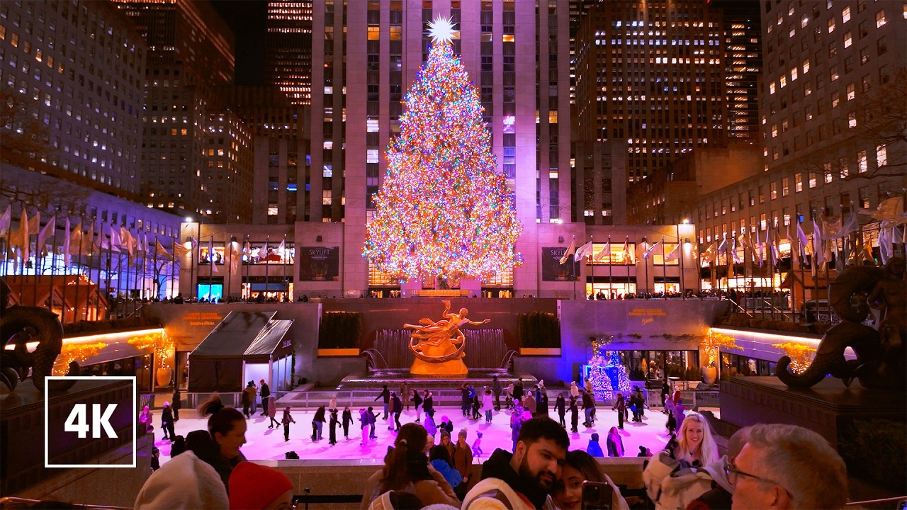 New York, Amerika Serikat | christmas | Tur Jalan Kaki 4K