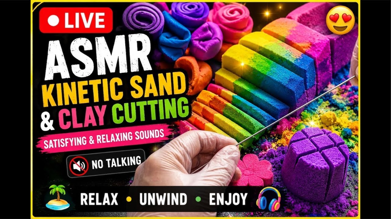 🔴 LIVE ASMR Clay Cutting ✂️ The Most Satisfying & Relaxing Clay Cutting Experience 😍🔥| No Talking