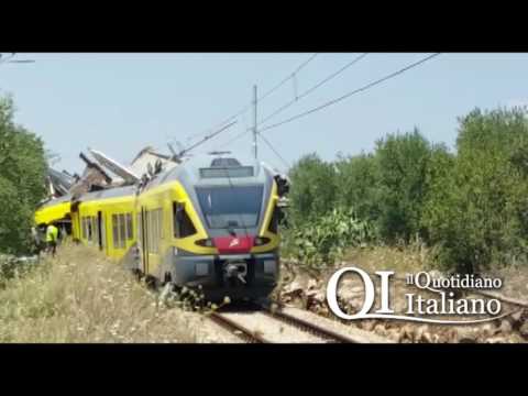 Scontro tra treni sulla Corato-Andria