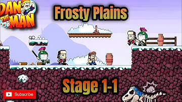 Dan The Man | Android  Gameplay Walkthrough | Frosty Plains | Stage 1-1