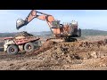Hitachi EX3600 Excavator loading Truck