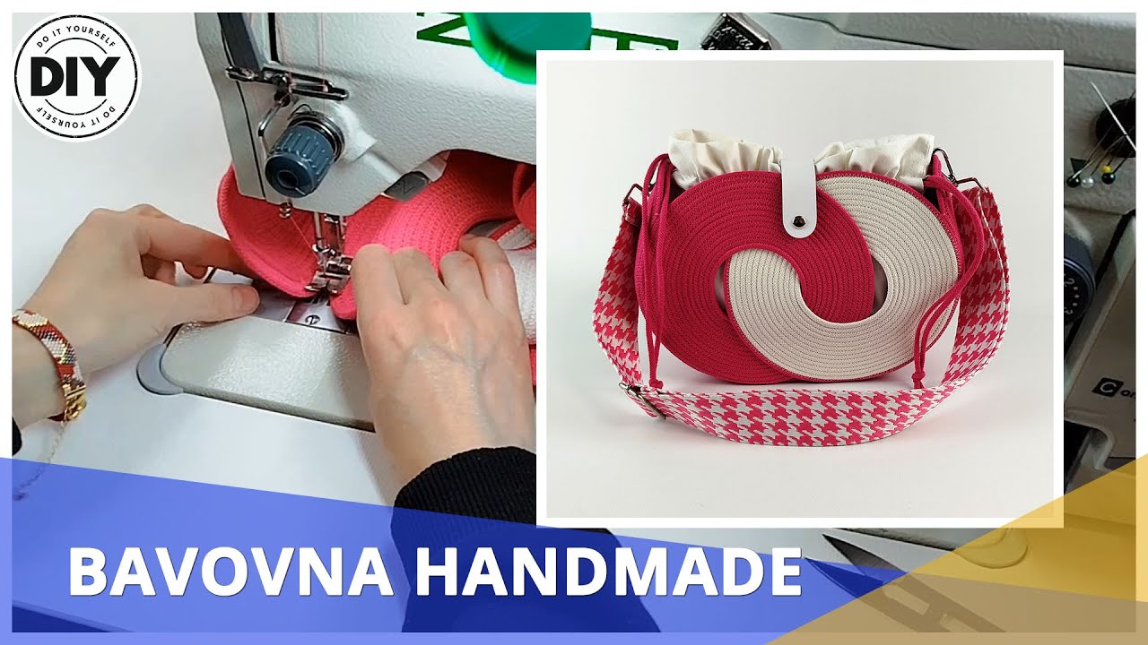 Сумка (Infinity) Цвет – Неоново-розовый и белый (DIY)