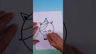 How To Draw a Unicorn - FAST using 4 simple shapes.