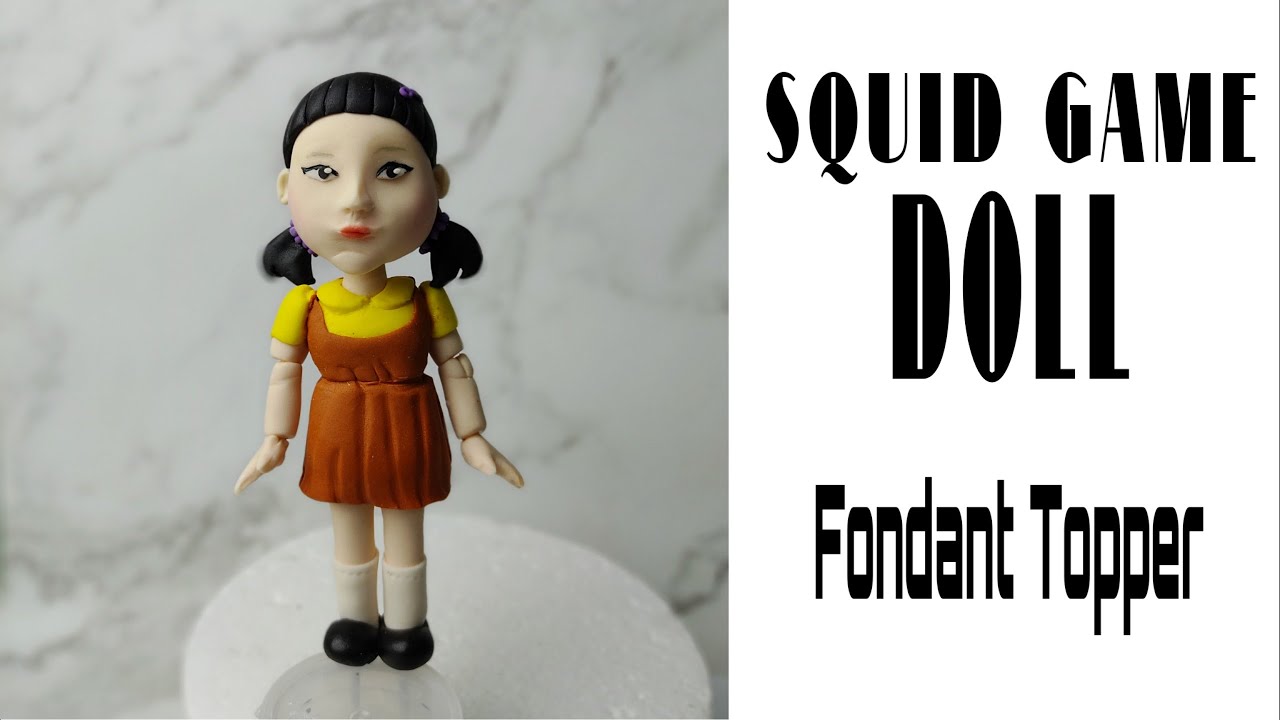 Squid game Doll Fondant Topper - YouTube