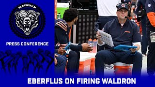 Matt Eberflus Press on Firing Shane Waldron || Chicago Bears New OC Thomas Brown || NFL Week 10