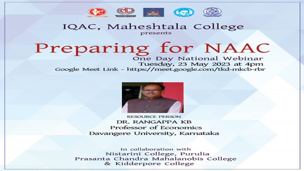One Day National Level webinar || Preparing for NAAC - YouTube