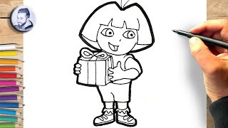 Comment dessiner dora l exploratrice dessin facile à faire