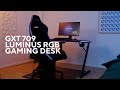 Our gxt 709 luminus rgb gaming desk is here
