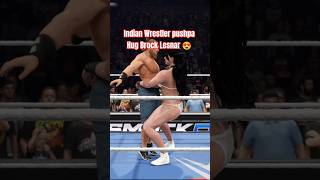 Indian Wrestler pushpa Hug Brock Lesnar 😍 #brocklesnar #pushpa #wwenxt #smackdown #wwe  #wweshorts