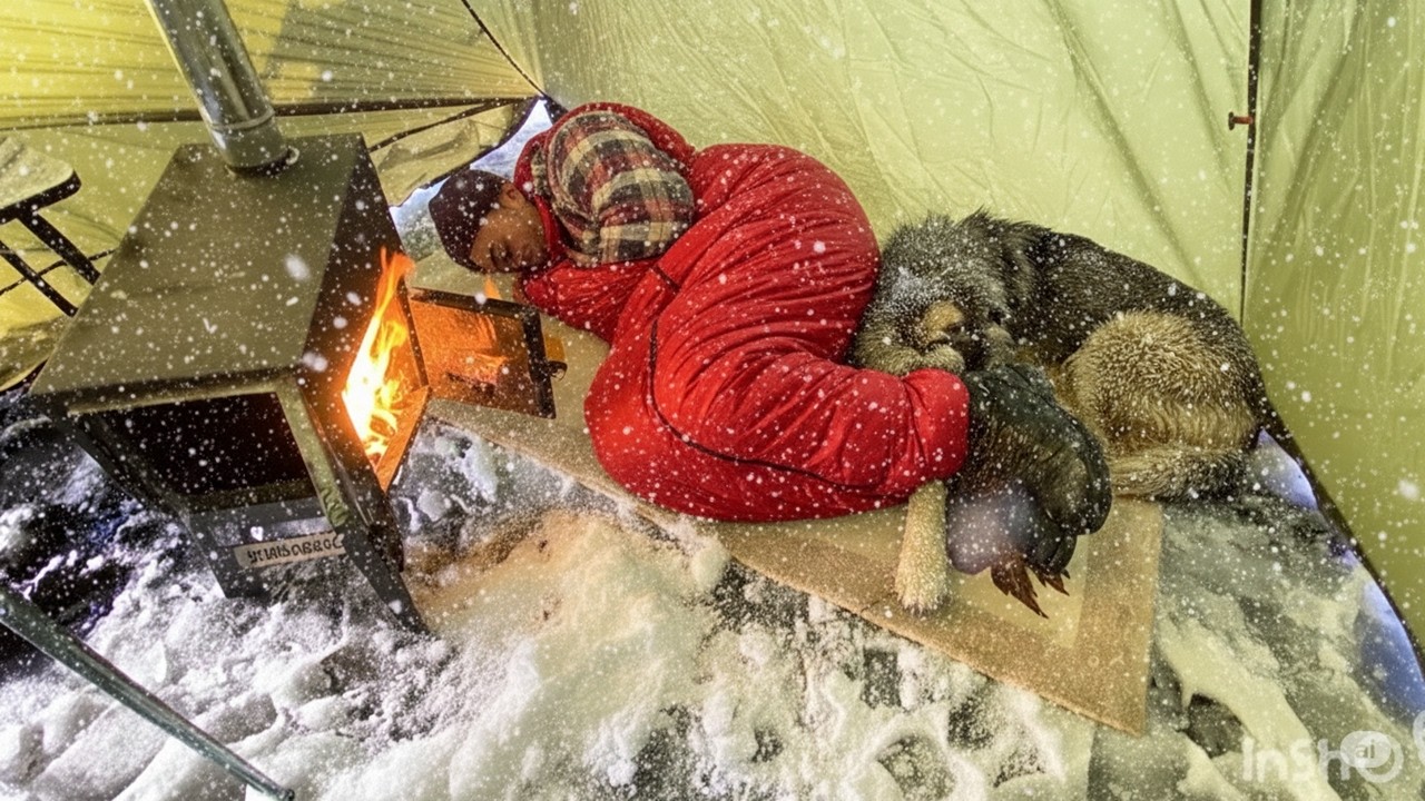 【氷点下42℃】猛吹雪の雪山で死を覚悟した夜。薪ストーブ1台で生き延びる極限サバイバル