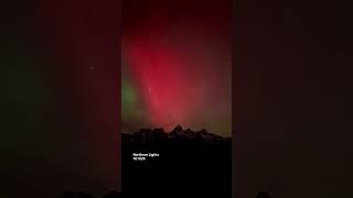 An unforgettable November night in Jackson Hole — the aurora borealis danced above the Teton Range,