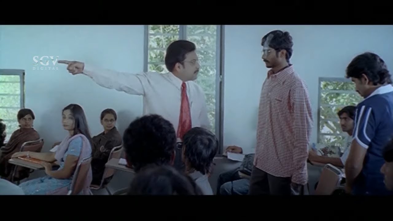 Lecturer shocks on Yogis talent  Sanchitha Padukone   Best Scene of Ravana  Latest Kannada Movie