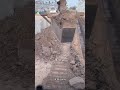The process of digging a canal with an excavator-good machines and tools can improve work efficiency