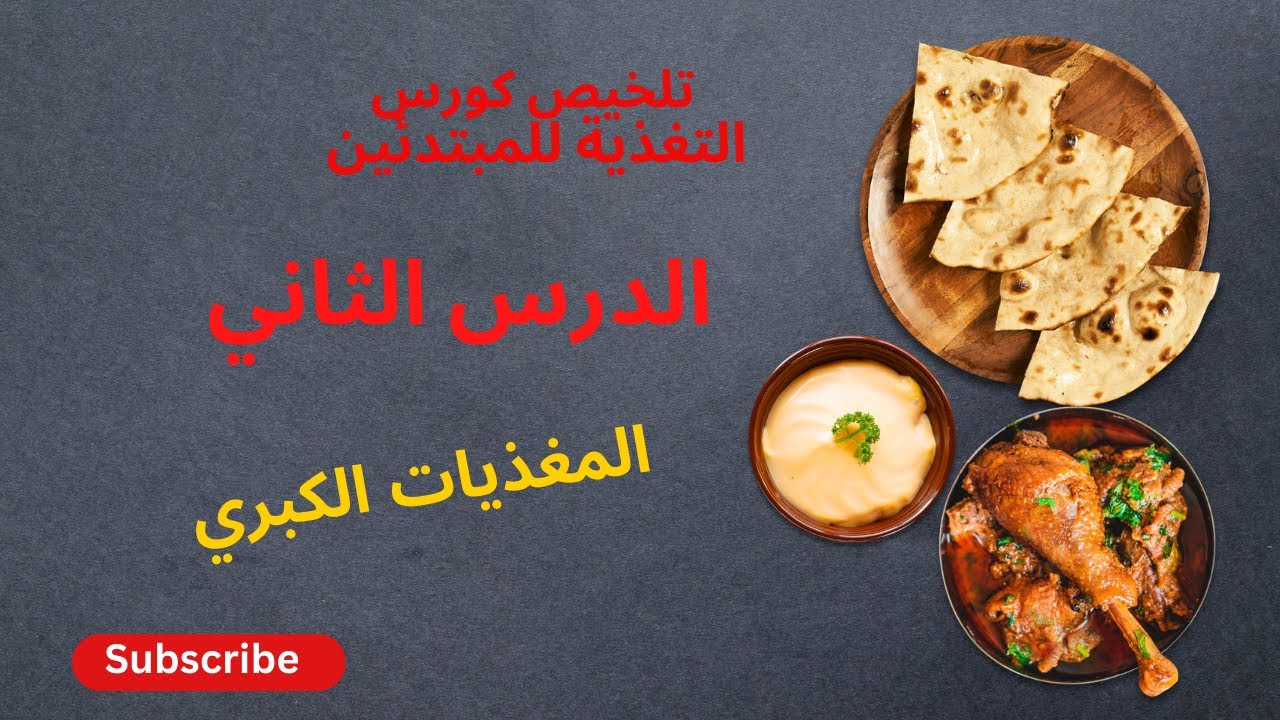 تلخيص كورس التغذية للمبتدئين- البروتين ,الكربوهيدرات, الدهون