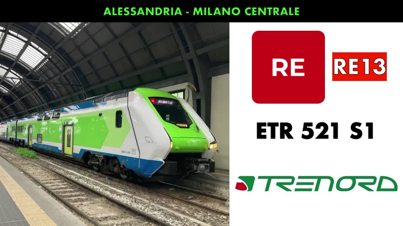 Viaggio con il REGIOEXPRESS (ETR 521 S1) 2373 da ALESSANDRIA a MILANO CENTRALE!