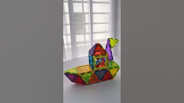 Magnetic tiles build ideas | how to build a ship