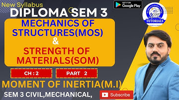 SEM 3 MOS ||SEM 3 SOM  || CH 2 MOMENT OF INERTIA (M.I) || PART 2 || SEM 3 CIVIL IMP #gtuimp