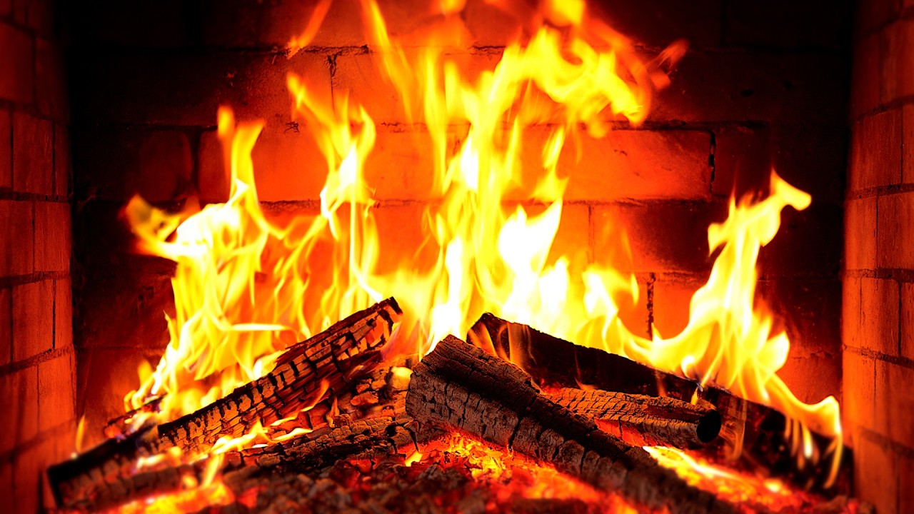 🔥 Fireplace 4K UHD! Fireplace with Crackling Fire Sounds. Fireplace Ambience