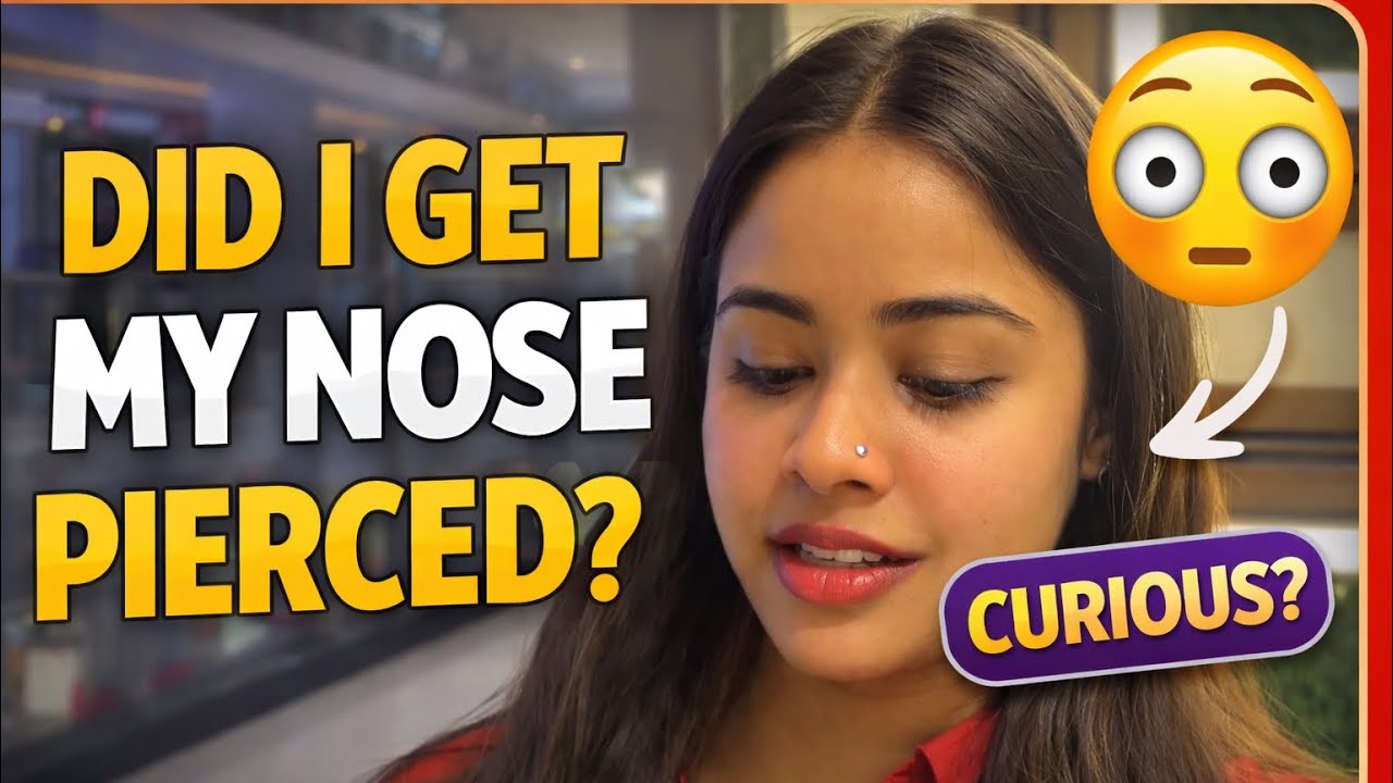 Spontaneous Nose Piercing 😱 Come With Me!