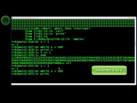 Ruby Interactive shell (Ruby Programming Part 2)