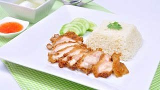 Chicken Rice With Crispy Chicken Thai Food Khao Man Gai Tod ขาวมนไกทอด