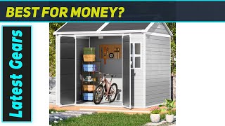 RichFire 6x8 FT Plastic Storage Shed – Best Outdoor Shed for All-Weather Use
