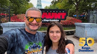 Kings Dominion - The ONE RIDE we came for was CLOSED 😱 Full POVs & Halloween Haunt
