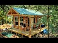 Finishing the Roof on the OFF GRID TINY HOUSE Cabin!
