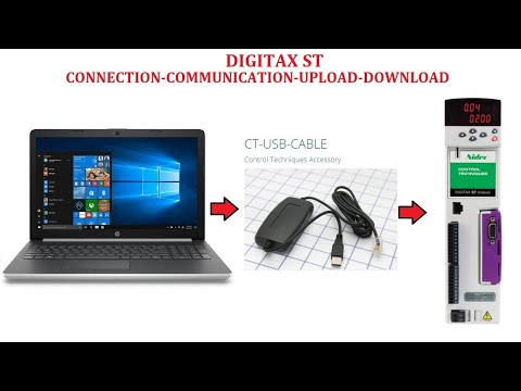 Control Techniques Digitax ST # PC Connection - Upload - Download - Online Programming