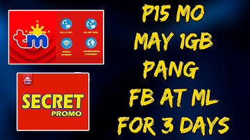 P15 lang may 1GB pang FB at ML kana for 3 days pa!