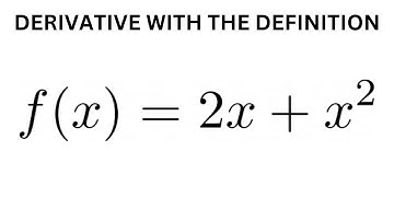 Derivative of a Quadratic Using the Definition