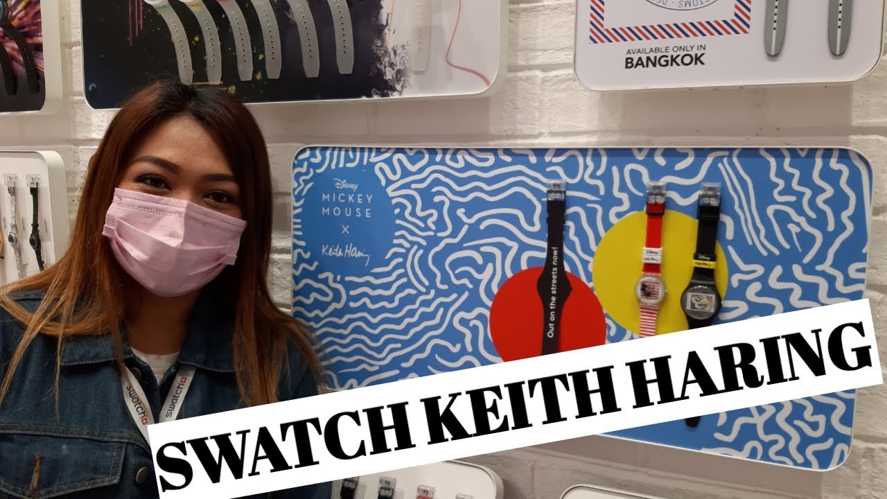 SWATCH KEITH HARING MICKEY MOUSE MICKEY BLANC SUR NOIR - YouTube