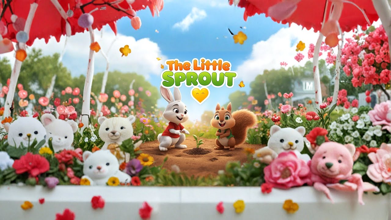 🌱 Happy Garden Stories Ep.3 – The Little Sprout | 3D Kids Animation Teaching Patience & Caring