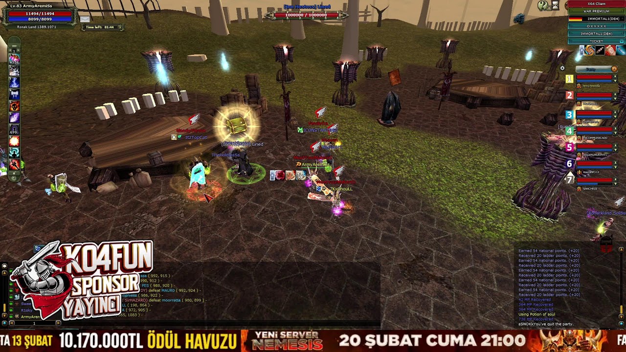 🏆#KO4FUN IMMORTAL 🔥PRİME PK TİME 🔥 #KnightOnline 🔥 #PvPServer🔥🏆
