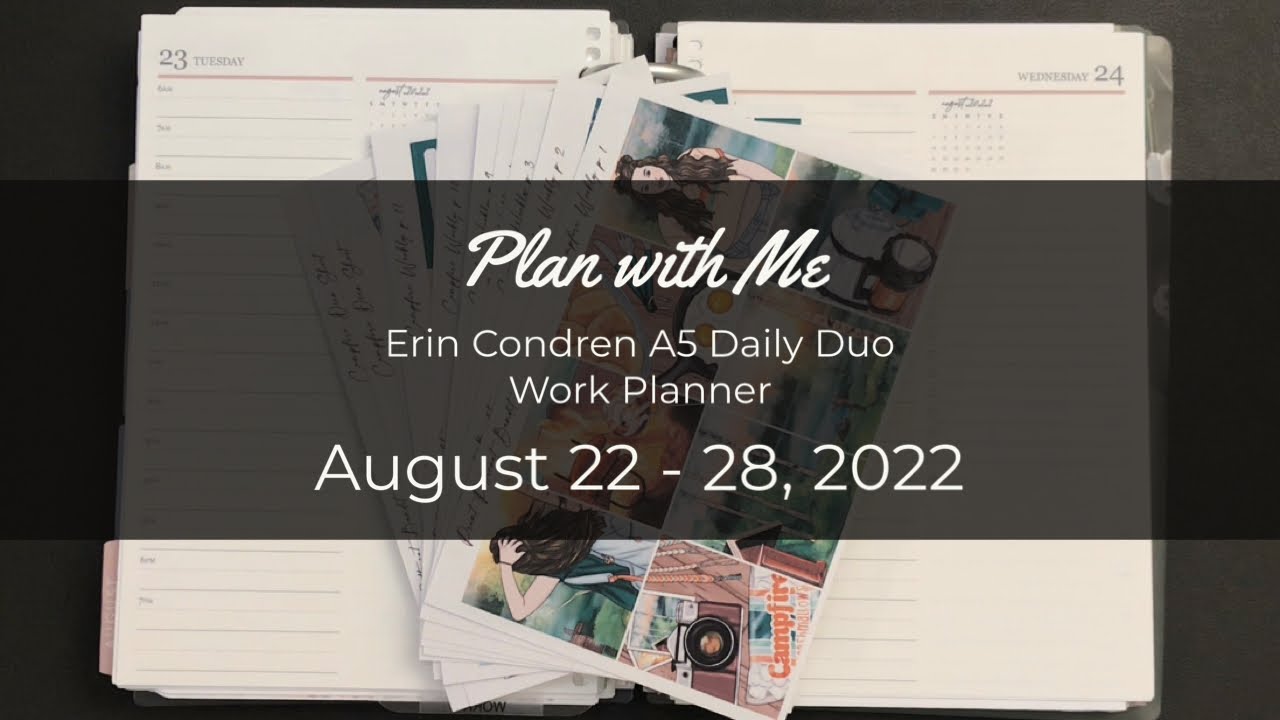 Plan With Me Erin Condren A5 Daily Duo Work Planner August 22 28 Plan with me erin condren a5 daily duo work planner august 22 28