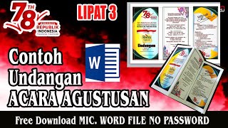DESAIN UNDANGAN HUT RI / AGUSTUSAN DI MICROSOFT WORD ukuran legal DESAIN UNDANGAN HUT RI / AGUSTUSAN DI MICROSOFT WORD ukuran legal