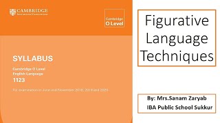 O Level English-Figurative Language Lesson
